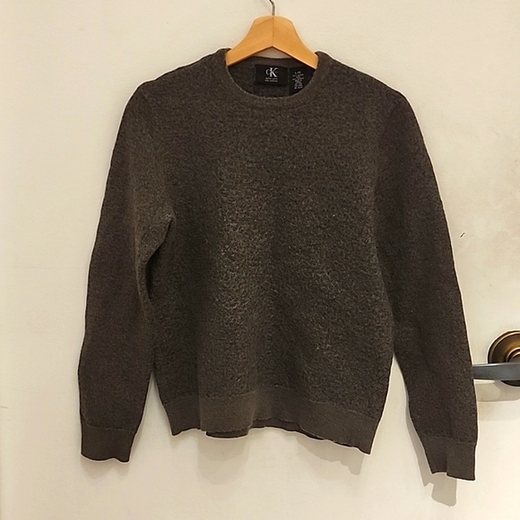 Calvin Klein Boys Grey/Brown Merino Sweater size L‎ - Picture 1 of 4